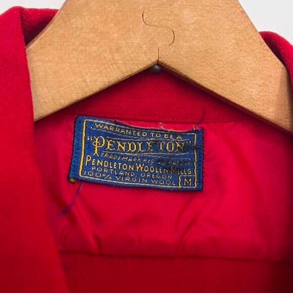 Vintage Pendleton 100% Virgin Wool Red Button-Up Shirt – Size M – Excellent Cond - Picture 6 of 6